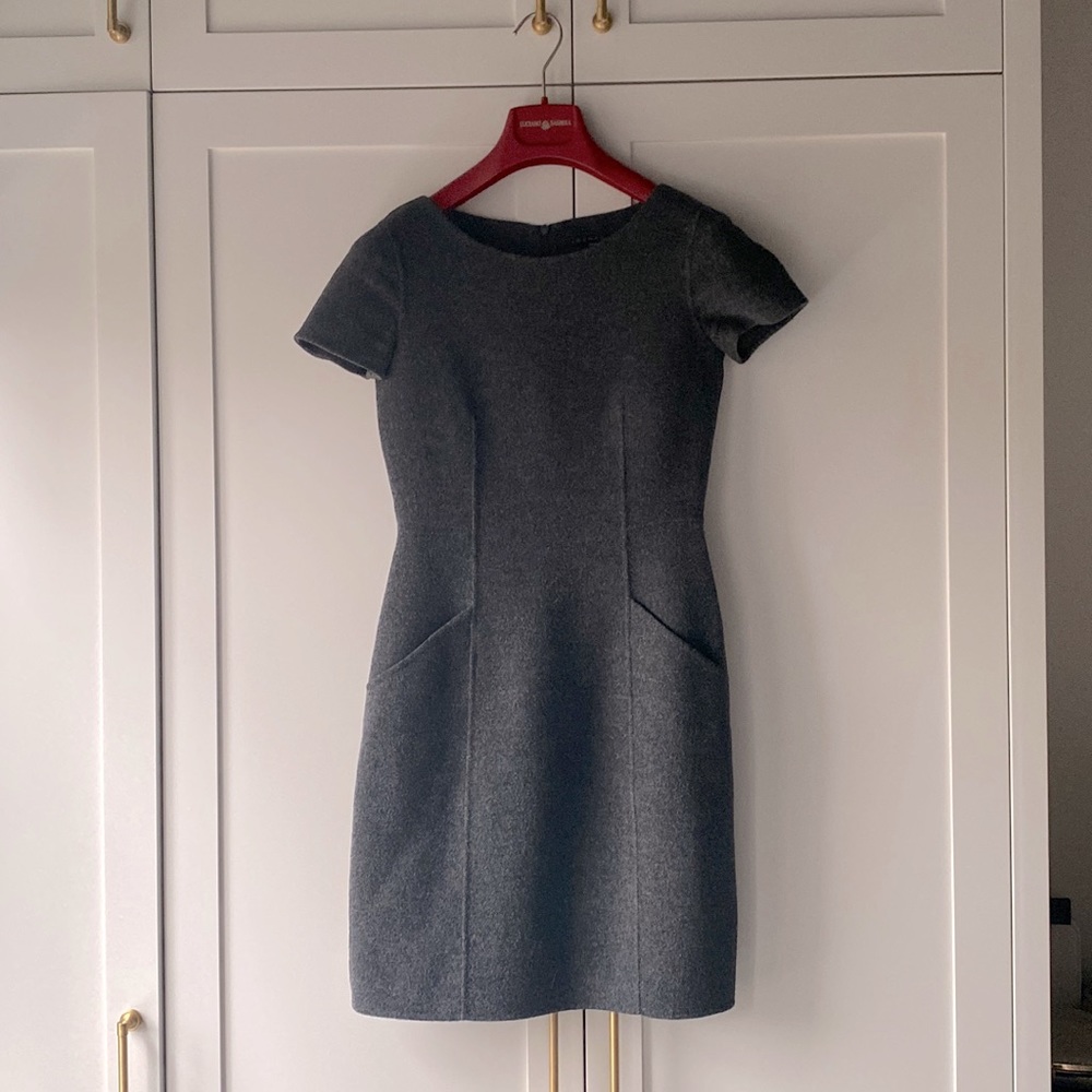 Theory Grey Wool Dress, Size 0